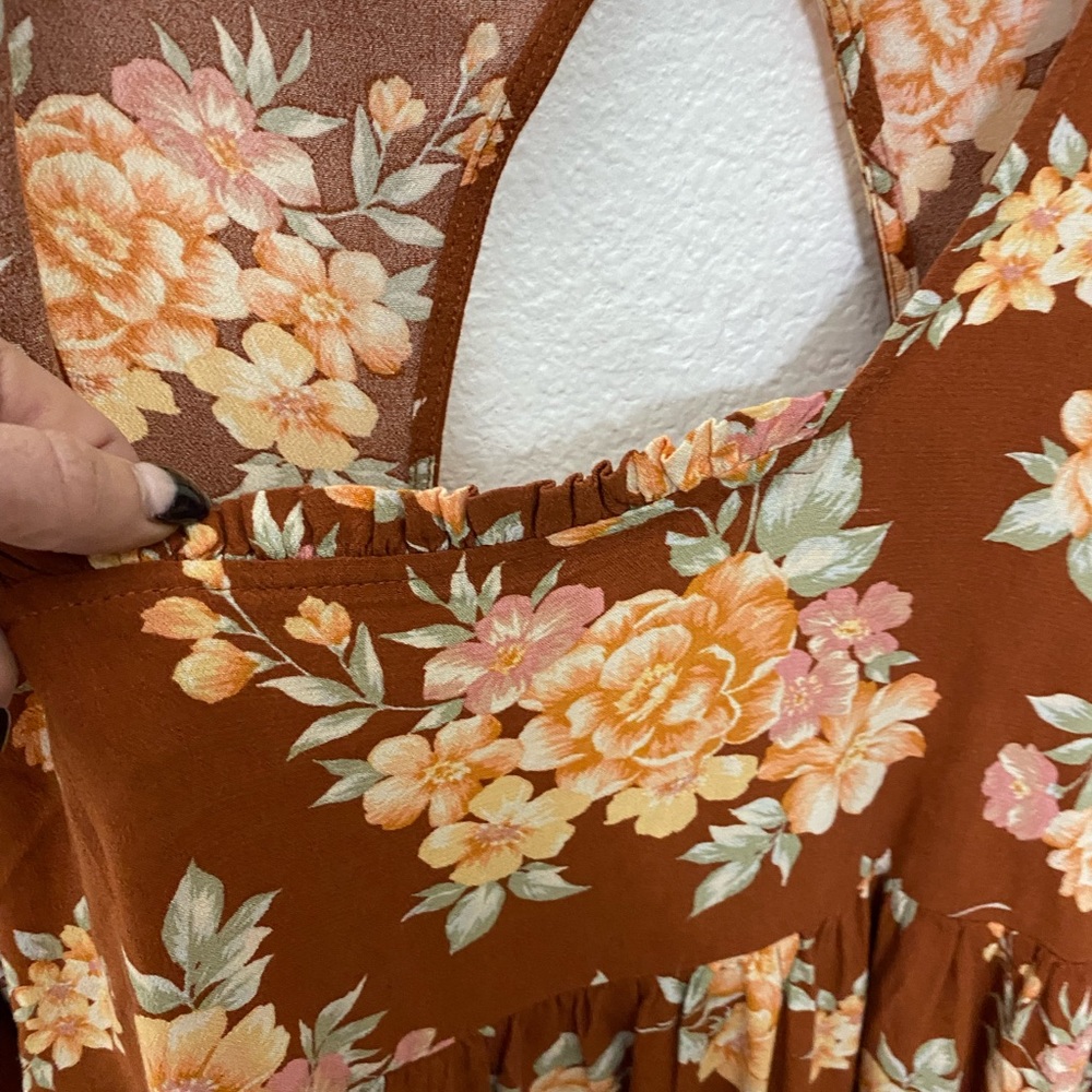 American eagle newer tag floral baby doll blouse size XS - Picture 7 of 8